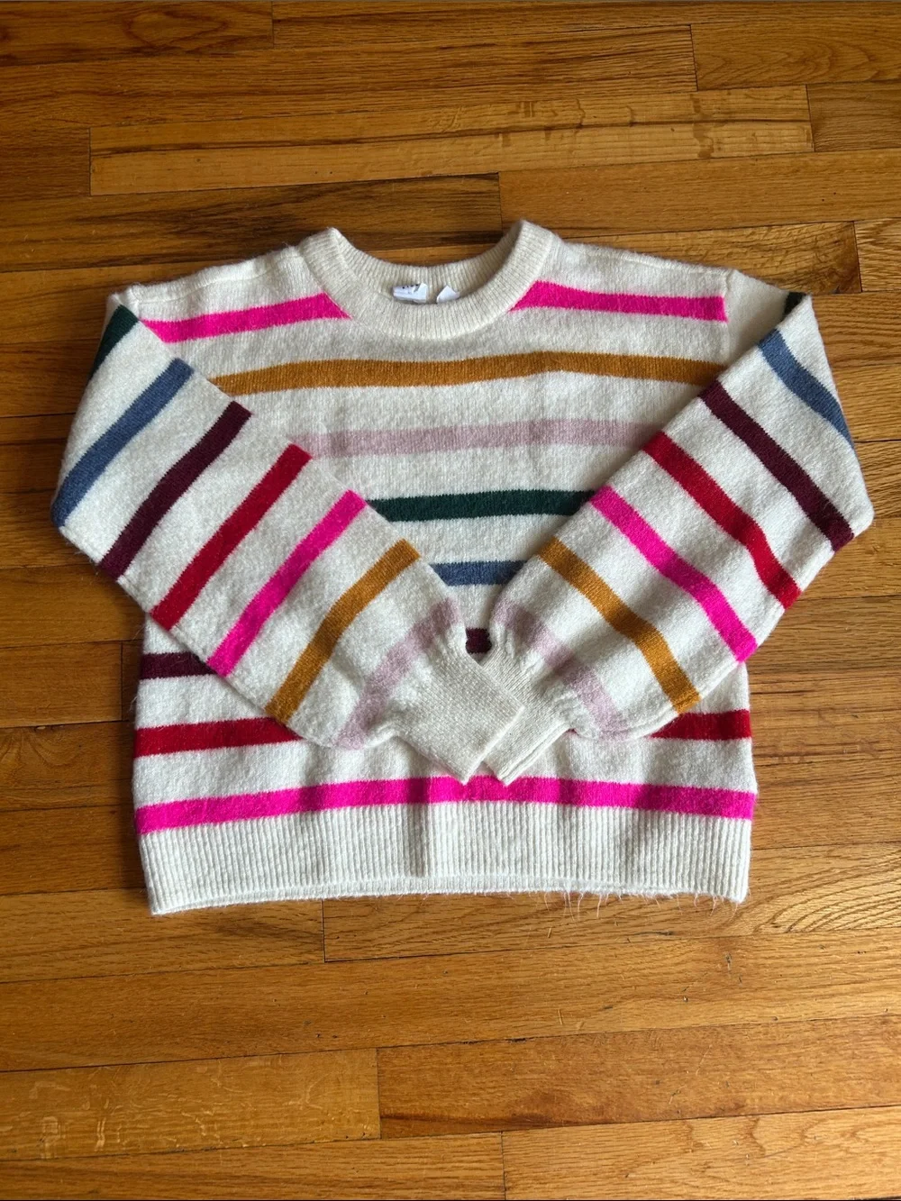 GAP Girls Striped Crewneck Sweater L/10